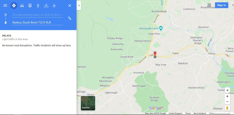 Link to Google Maps for directions to Hatchlands
